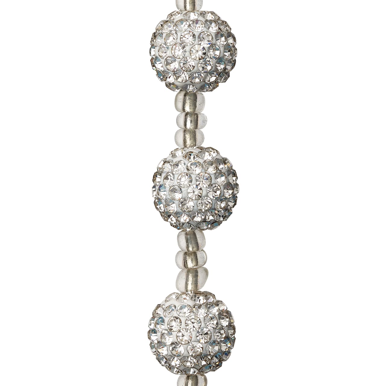 Silver Rhinestone Round Beads, 12mm by Bead Landing&#x2122;